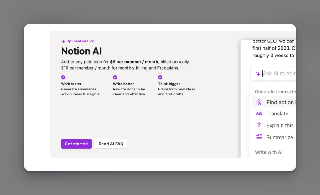 Notion ia pricing
