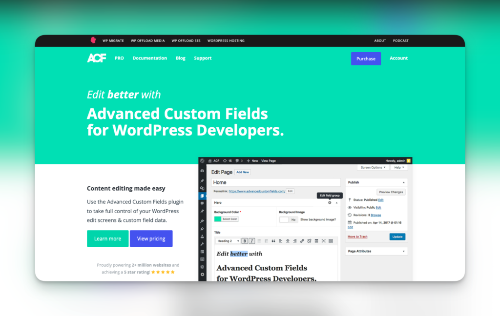 Advanced custom fields website meilleurs plugins wordpress
