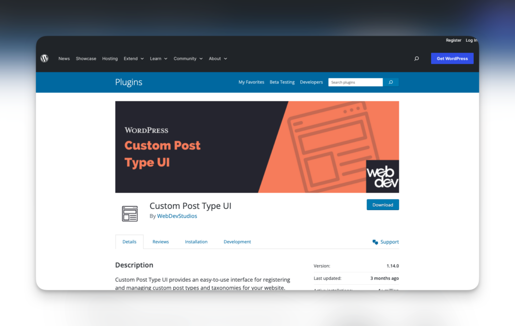 Custom post type ui website meilleurs plugins wordpress