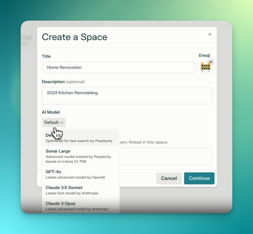 Perplexity spaces the feature that convinced us to switch to premium space creation