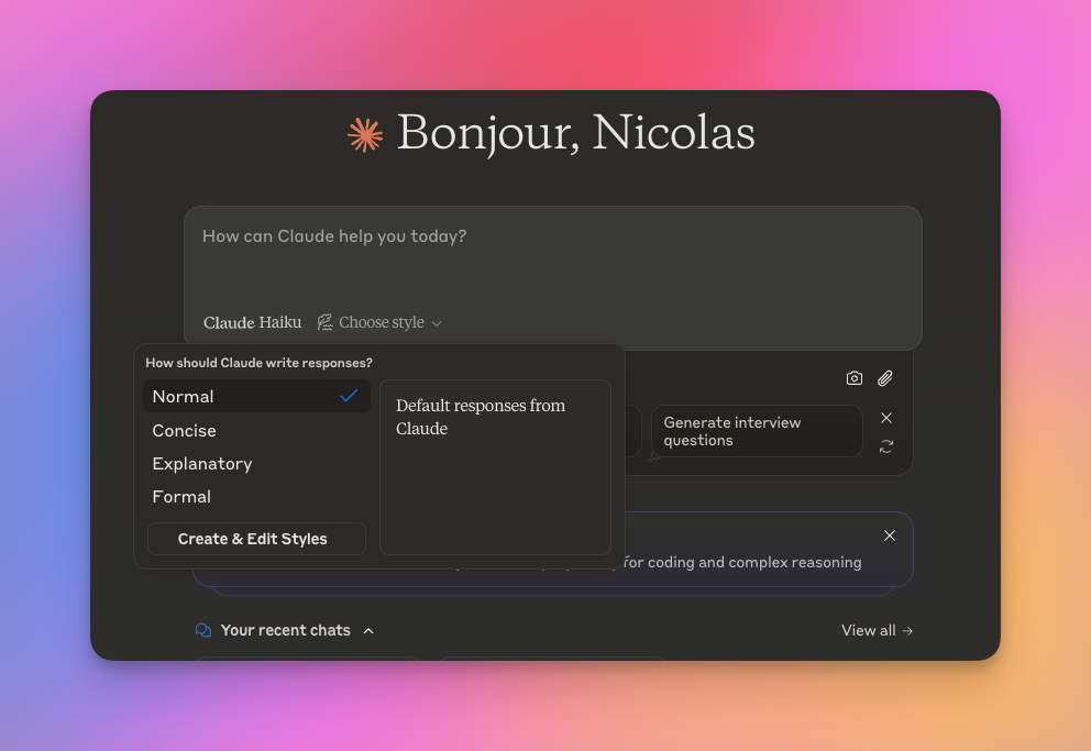 Styles personnalisés dans claude.ai 1