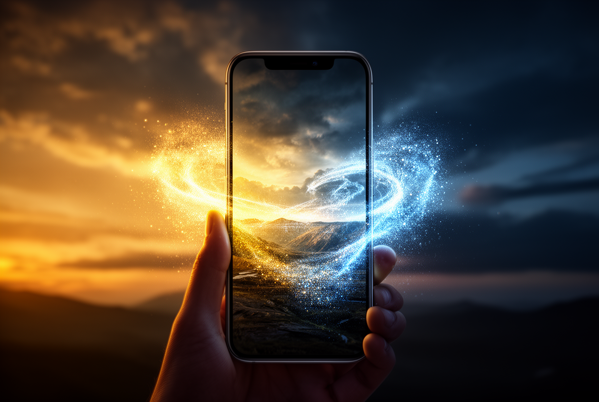 Smartphone générant une scène cinématographique via l'IA Seedance 2.0 de ByteDance sur CapCut